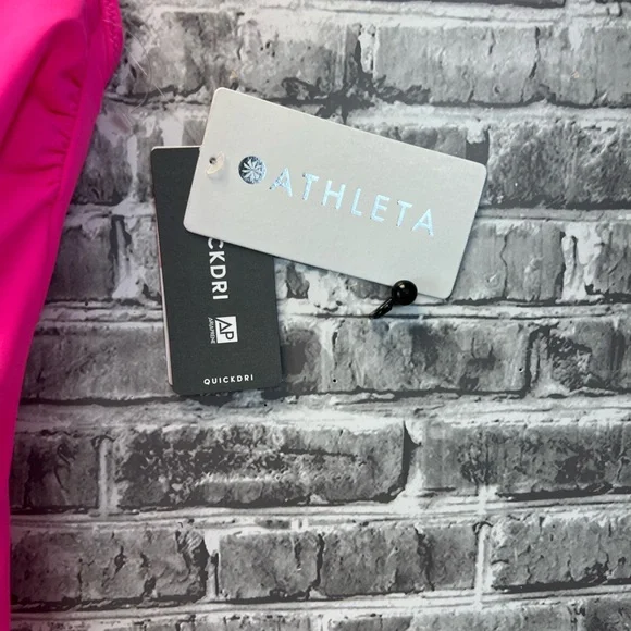 NWT Athleta Women's Vibrant Pink one piece swimsuit - Picture 3 of 11